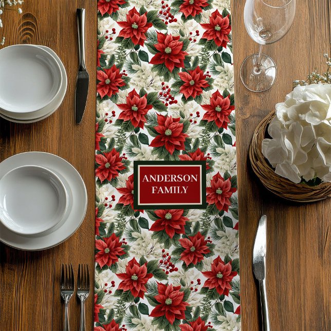 Chemin De Table Moyen Christmas Wreath Table Runner Personalized Gift (Christmas Wreath Table Runner Personalized Gift)