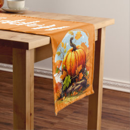 Chemin De Table Moyen citrouille coloré bon thanksgiving