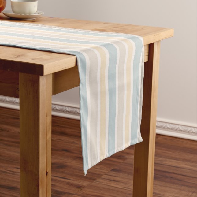 Chemin De Table Moyen Coastal Hamptons Stripe Table Runner (In Situ)