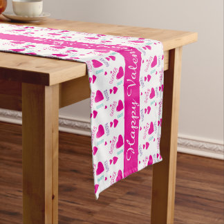 Chemin De Table Moyen Coeurs et Amour roses mignons - motif romantique