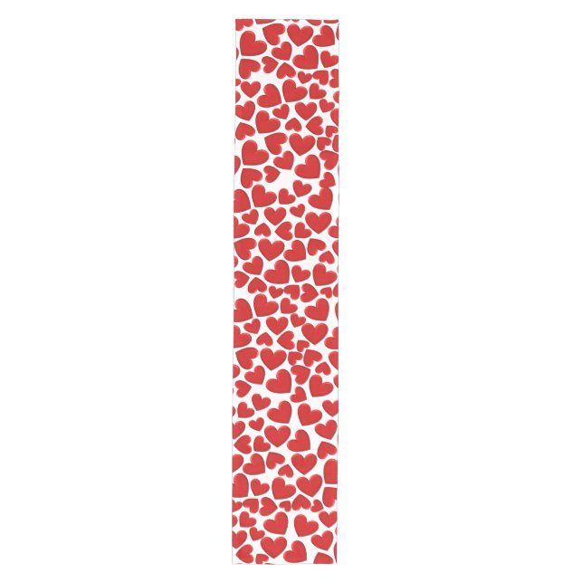 Chemin De Table Moyen Coeurs Puffy Personnalisables (Devant)