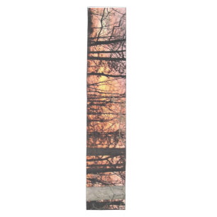 Chemin De Table Moyen Coucher de soleil sur les bois