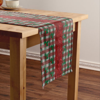 Chemin De Table Moyen Coureur de table de 16 po x 90 po En vichy 1940s
