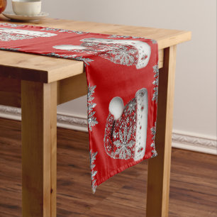 Chemin De Table Moyen Coureur de table de vacances Red Santa Hat