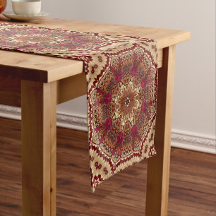 Chemin De Table Moyen Coureur de table décorative en or rouge