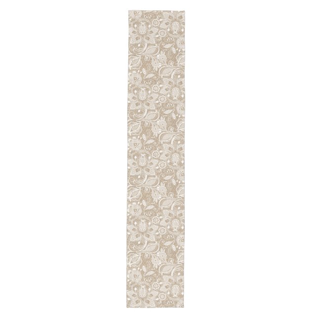 Chemin De Table Moyen Coureur de table florale Burlap and Lace (Devant)