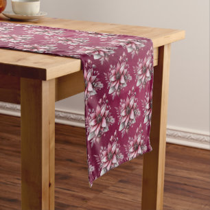 Chemin De Table Moyen Coureur de table florale rose