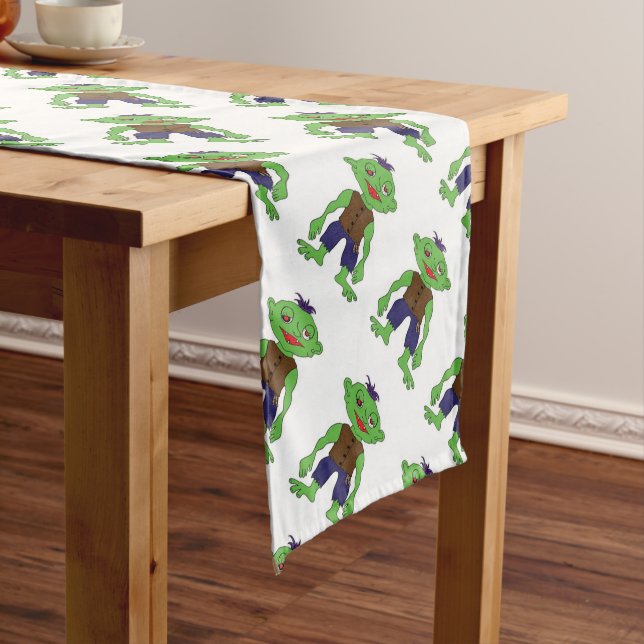 Chemin De Table Moyen Coureur de table Halloween 14" X 72"/Monstres (In Situ)