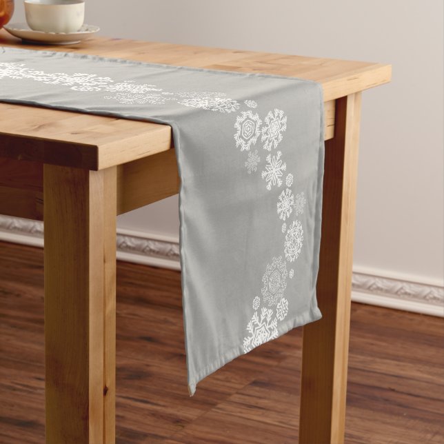 Chemin De Table Moyen Coureur de table Snowflakes Noël (In Situ)