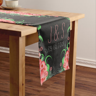 Chemin De Table Moyen Coureurs de table en tableau rose floral 16 x 90 n
