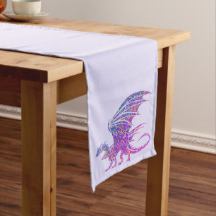 Chemin De Table Moyen Dragon de mosaïque Extraordinaire violet