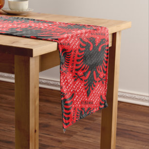 Chemin De Table Moyen drapeau albanais 2