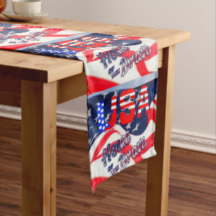Chemin De Table Moyen Drapeau américain