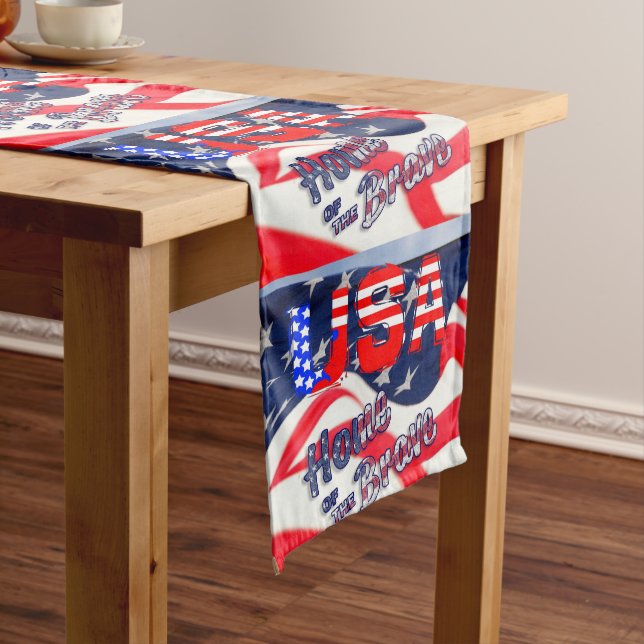 Chemin De Table Moyen Drapeau américain (In Situ)