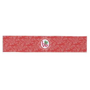 Chemin De Table Moyen Drapeau bangladais Cœur AMOUR Texte personnalisé R