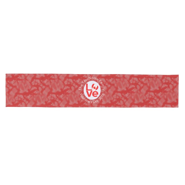 Chemin De Table Moyen Drapeau canadien Red LOVE personnalisé (Horizontal)
