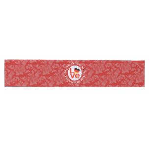 Chemin De Table Moyen Drapeau personnalisé Cœur rouge allemand Deutsch A