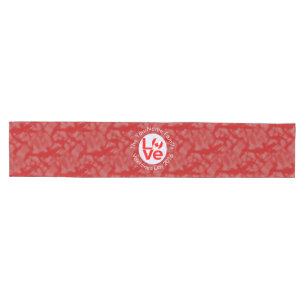 Chemin De Table Moyen Drapeau personnalisé LOVE rouge canadien