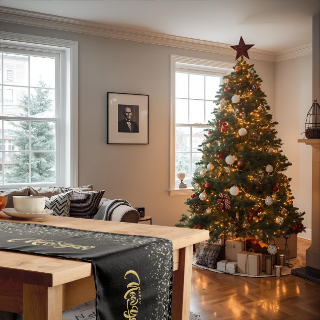 Chemin De Table Moyen Elegant Black Table Runner (Créateur téléchargé)