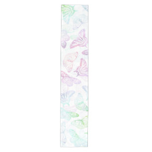 Chemin De Table Moyen Elégant bleu violet Parties scintillant papillon