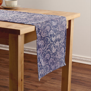 Chemin De Table Moyen Élégant motif Vintage pourpre damassé