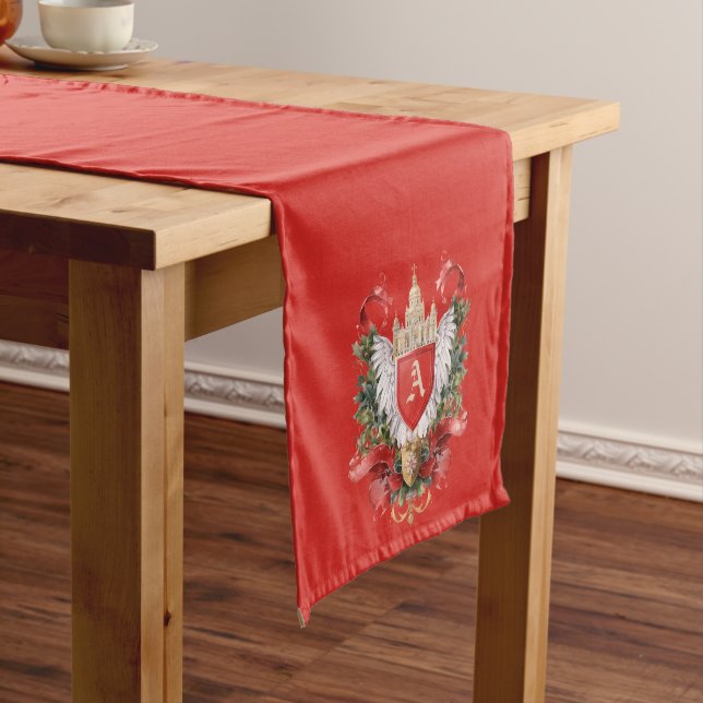 Chemin De Table Moyen Élégante carte de Noël Crest (In Situ)