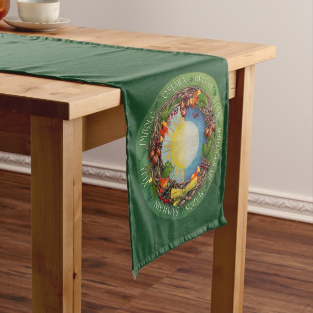 Chemin De Table Moyen Fall Wheel of the Year Altar Cloth (In Situ)