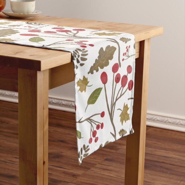 Chemin De Table Moyen Feuilles d'automne illustration Foliage motif sans (In Situ)