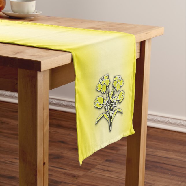 Chemin De Table Moyen Fleur jaune Narcisse (In Situ)