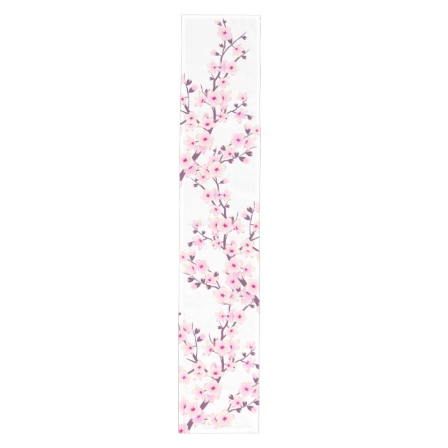 Chemin De Table Moyen Fleurs de cerisier florales (Devant)