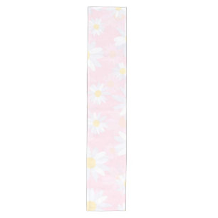 Chemin De Table Moyen Fleurs marguerites blanches Classy Design botaniqu