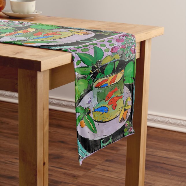Chemin De Table Moyen Formes Abstraites, style Matisse, ajouter du texte (In Situ)