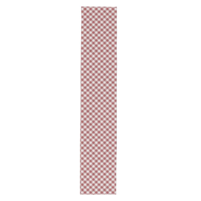 Chemin De Table Moyen Gingham Rouge Nostalgique (Devant)