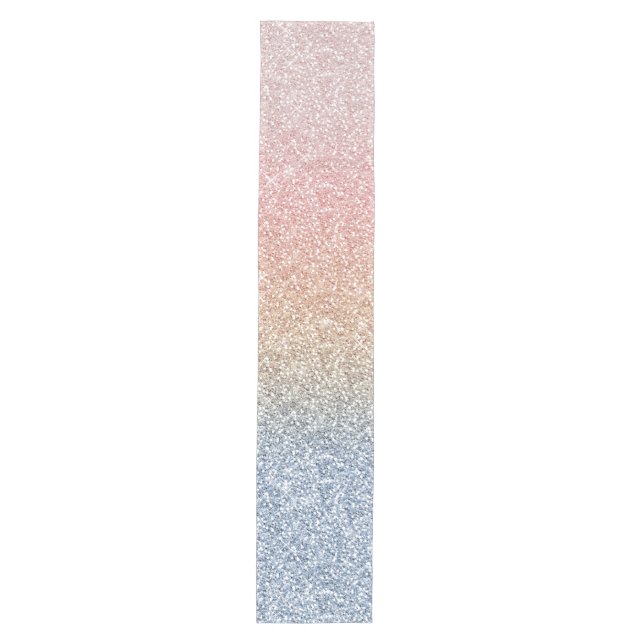 Chemin De Table Moyen Girly Blush Rose Gold Blue ombre (Devant)