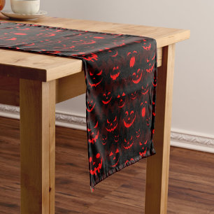 Chemin De Table Moyen Halloween Citrouille effrayant automne vacances
