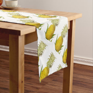 Chemin De Table Moyen Illustration Vintage de l'ananas à Accent tropical