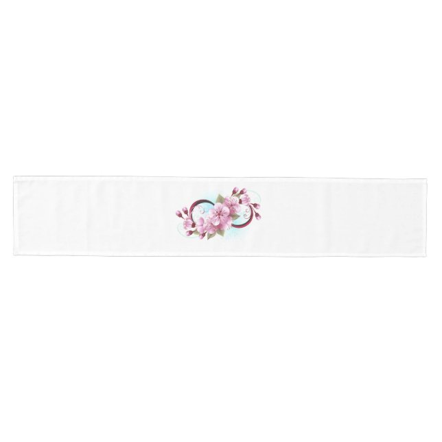Chemin De Table Moyen Infinité avec les fleurs Sakura (Horizontal)