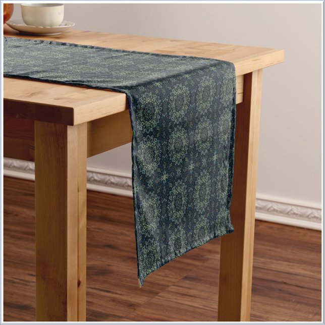 Chemin De Table Moyen Inspiré du Maroc Vert Géométrique  (Créateur téléchargé)