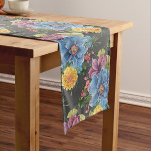 Chemin De Table Moyen Joli Et Fleur Sombre