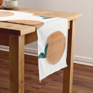 Chemin De Table Moyen Joli Orange Pêche Fruit Dessiné à la Main     