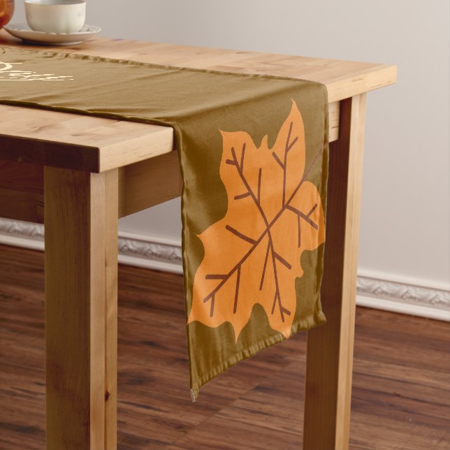 Chemin De Table Moyen Joyeuse fête de Thanksgiving, Saison d'automne, Mo (In Situ)