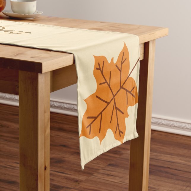 Chemin De Table Moyen Joyeuse fête de Thanksgiving, Saison d'automne, Mo (In Situ)