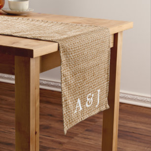 Chemin De Table Moyen Linge clair moderne Mariage monographique personna