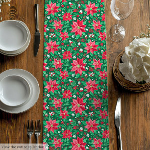 Chemin De Table Moyen Magenta vert joueur coureur de Noël prépa