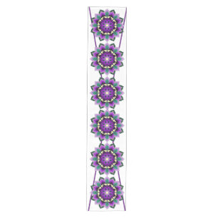 Chemin De Table Moyen Mandala Motif 02 en violet Moyenne Table Runner