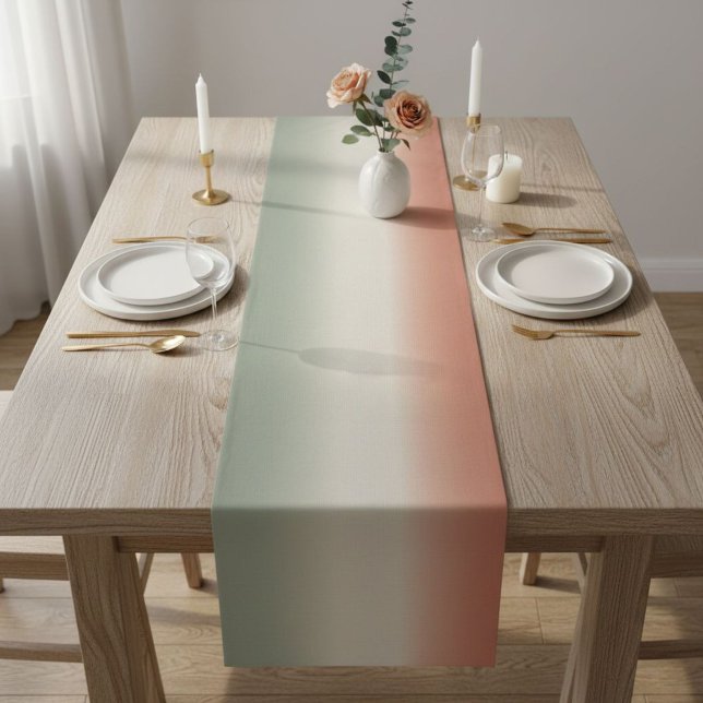 Chemin De Table Moyen Modern Italian Flag Gradient Table Runner (Créateur téléchargé)