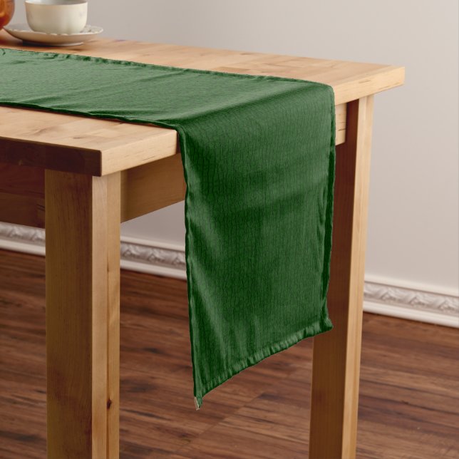 Chemin De Table Moyen Mosaic Solid Forrest Green Motif texturé (In Situ)
