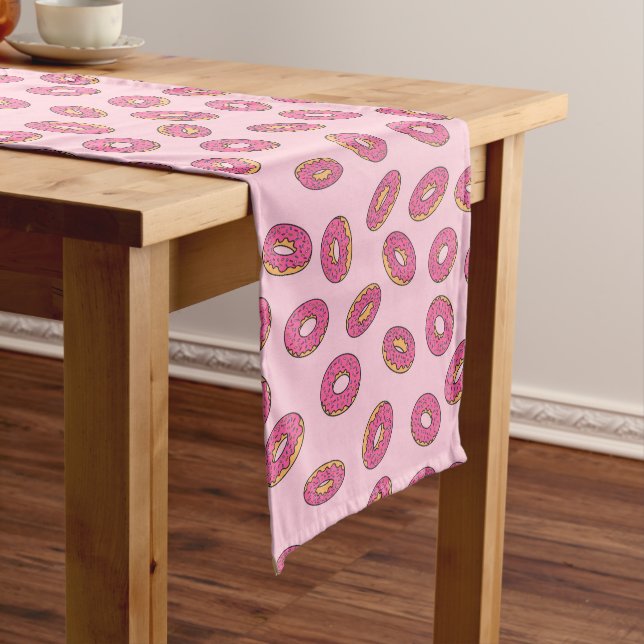 Chemin De Table Moyen Motif de beigne rose (In Situ)