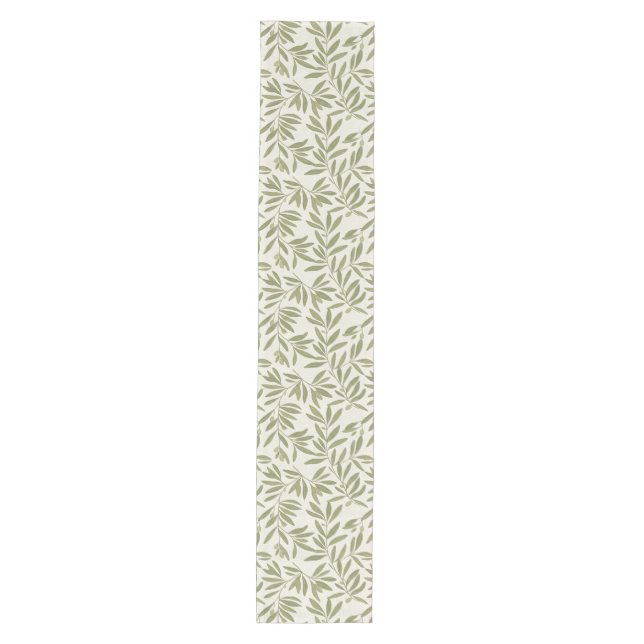 Chemin De Table Moyen Motif de branche d'olive minimal (Devant)