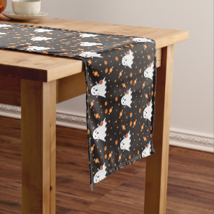 Chemin De Table Moyen Motif de dessin animé Halloween Black Table Runer